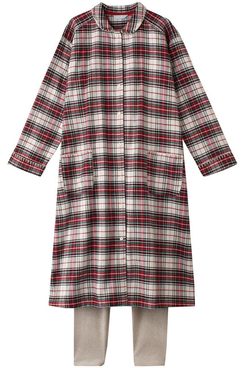 【キッドブルー/KID BLUE】の24ネルタータンチェックナイティ(スパッツつき) インテリア・キッズ・メンズ・レディースファッション・服の通販 founy(ファニー) 　ファッション　Fashion　レディースファッション　Fashion for Women　トップス・カットソー　Cut & Sew Tops　おすすめ　Recommended / Our Picks　パジャマ　Pajamas, Sleepwear　リラックス　Relax, Relaxed Fit　再入荷　Restock / Back in Stock　A/W・秋冬　Autumn/Winter　アイボリー|ID: prp329100004214895 ipo3291000000035821575