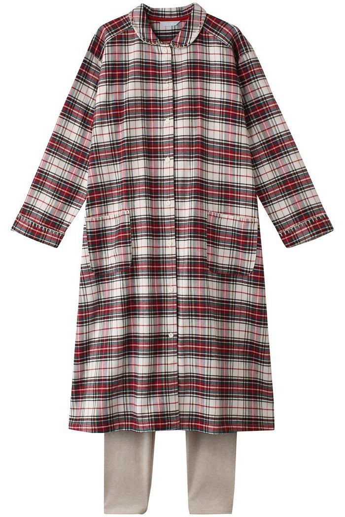 【キッドブルー/KID BLUE】の24ネルタータンチェックナイティ(スパッツつき) インテリア・キッズ・メンズ・レディースファッション・服の通販 founy(ファニー) https://founy.com/ ファッション Fashion レディースファッション Fashion for Women トップス・カットソー Cut & Sew Tops おすすめ Recommended / Our Picks パジャマ Pajamas, Sleepwear リラックス Relax, Relaxed Fit 再入荷 Restock / Back in Stock A/W・秋冬 Autumn/Winter |ID: prp329100004214895 ipo3291000000036131196