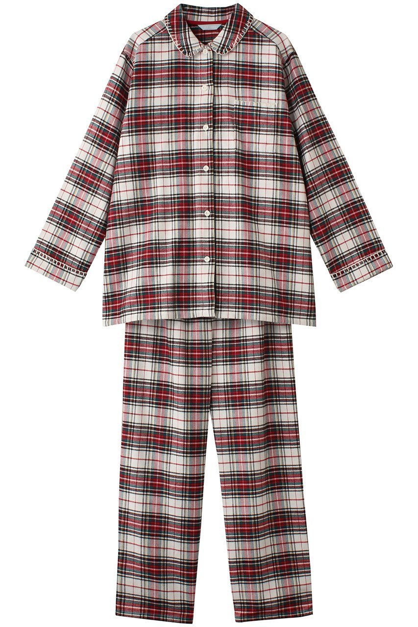 【キッドブルー/KID BLUE / GOODS】の24ネルタータンチェックパジャマ インテリア・キッズ・メンズ・レディースファッション・服の通販 founy(ファニー) 　パジャマ　Pajamas, Sleepwear　ポケット　Pocket, Pocket Detail　アイボリー|ID: prp329100004214896 ipo3291000000035053536