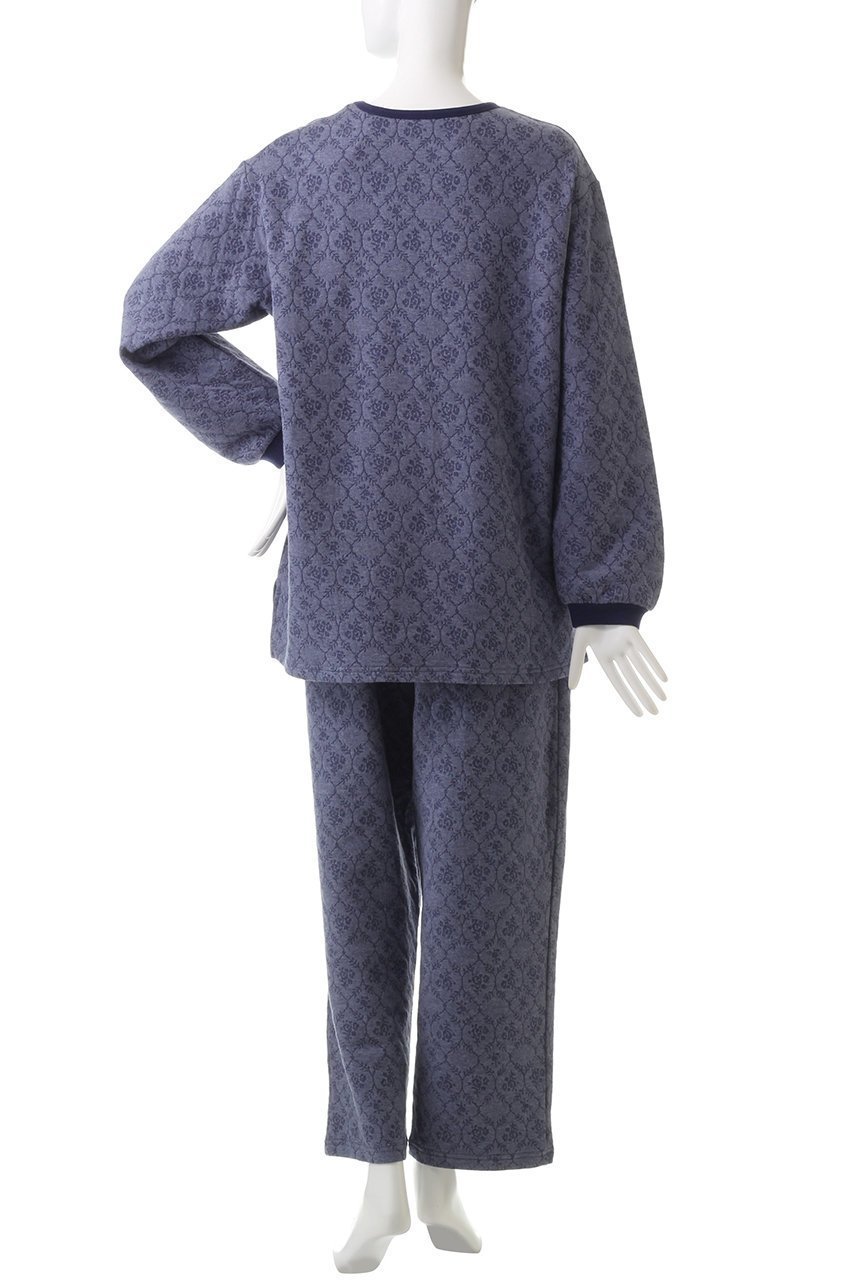 【キッドブルー/KID BLUE】の24キルトフラワーJQパジャマ 人気、トレンドファッション・服の通販 founy(ファニー) 　ファッション　Fashion　レディースファッション　Fashion for Women　トップス・カットソー　Cut & Sew Tops　ウォーム　Warm Fabric　キルト　Quilt, Quilted Fabric　ジャカード／ジャガード　Jacquard, Woven Pattern　パジャマ　Pajamas, Sleepwear　フラワー　Flower, Floral　リラックス　Relax, Relaxed Fit　人気　Popular, Best Seller　再入荷　Restock / Back in Stock　A/W・秋冬　Autumn/Winter　other-4|ID: prp329100004214902 ipo3291000000035698990