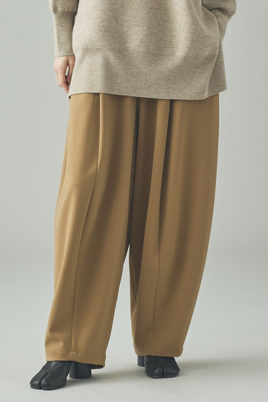 【カレンソロジー/Curensology】のダブルクロスドロストパンツ インテリア・キッズ・メンズ・レディースファッション・服の通販 founy(ファウニー) 　ファッション　Fashion　レディースファッション　Fashion for Women　パンツ　Pants & Trousers　ストレッチ　Stretch, Stretchy Fabric　ドローコード　Drawcord, Drawstring Cord　フィット　Fit, Slim Fit　ポケット　Pocket, Pocket Detail　日本製　Made In Japan　キャメル|ID: prp329100004214904 ipo3291000000036754059