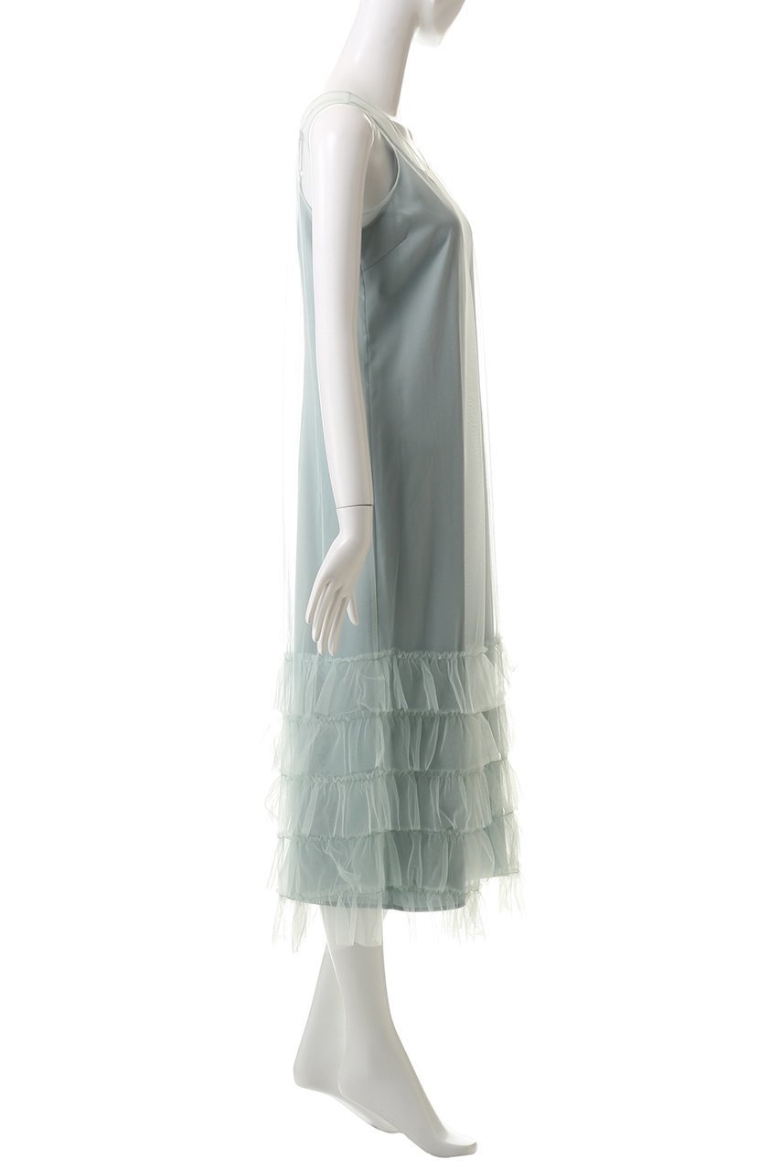 【アルアバイル/allureville】のチュールフリルティアードワンピース 人気、トレンドファッション・服の通販 founy(ファニー) 　ファッション　Fashion　レディースファッション　WOMEN　ワンピース　Dress　チュニック　Tunic　シアー　Sheer　チュニック　Tunic　チュール　Tulle　トレンド　Trend　ドレス　Dress　ノースリーブ　No Sleeve　フリル　Frills　ペチコート　Petticoat　ロング　Long　other-3|ID: prp329100004214913 ipo3291000000031386880