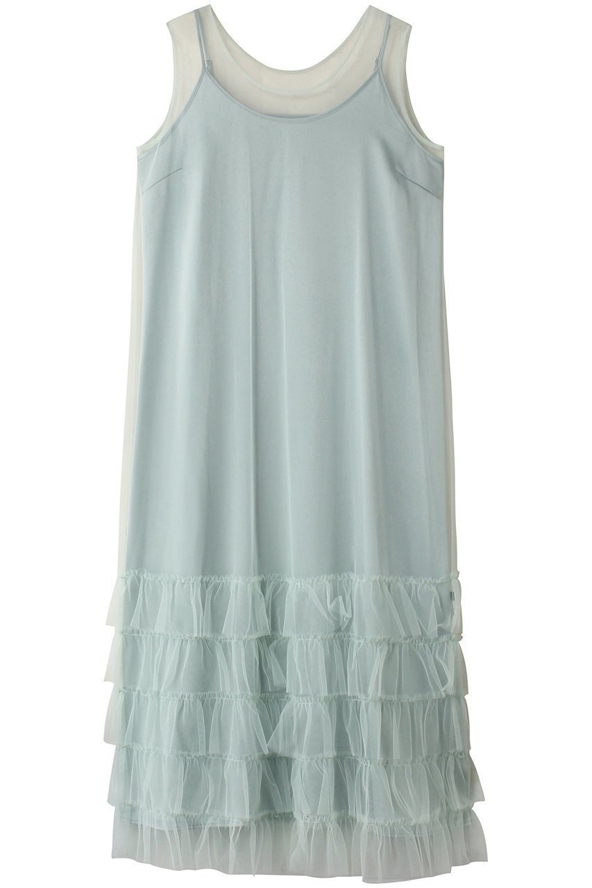 【アルアバイル/allureville】のチュールフリルティアードワンピース 人気、トレンドファッション・服の通販 founy(ファニー) 　ファッション　Fashion　レディースファッション　Fashion for Women　ワンピース　Dresses　チュニック　Tunic Tops & Dresses　シアー　Sheer, See-Through　チュニック　Tunic, Long Top　チュール　Tulip, Tulip Motif　トレンド　Trend, Trending Now　ドレス　Dress, One-Piece　ノースリーブ　Sleeveless, No-Sleeve　フリル　Frill, Ruffle　ペチコート　Petticoat, Underskirt　ロング　Long, Long-Length　再入荷　Restock / Back in Stock　 other-1|ID: prp329100004214913 ipo3291000000035054502