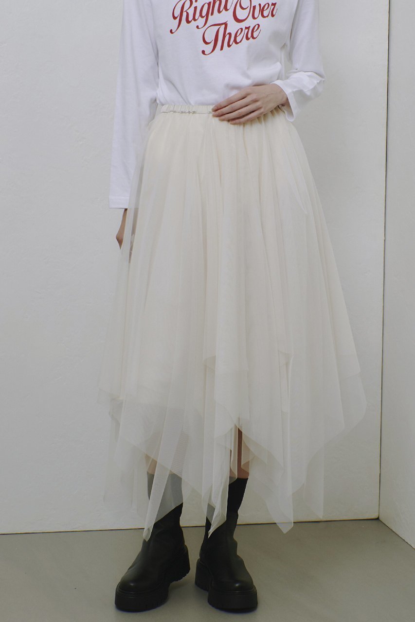 【アルアバイル/allureville】のイレヘムチュールスカート 人気、トレンドファッション・服の通販 founy(ファニー) 　ファッション　Fashion　レディースファッション　Fashion for Women　スカート　Skirts　イレギュラー　Irregular Design　サテン　Satin, Glossy Fabric　シアー　Sheer, See-Through　チュール　Tulip, Tulip Motif　ランダム　Random, Irregular　エレガント 上品　Elegant　other-3|ID: prp329100004214916 ipo3291000000032823563
