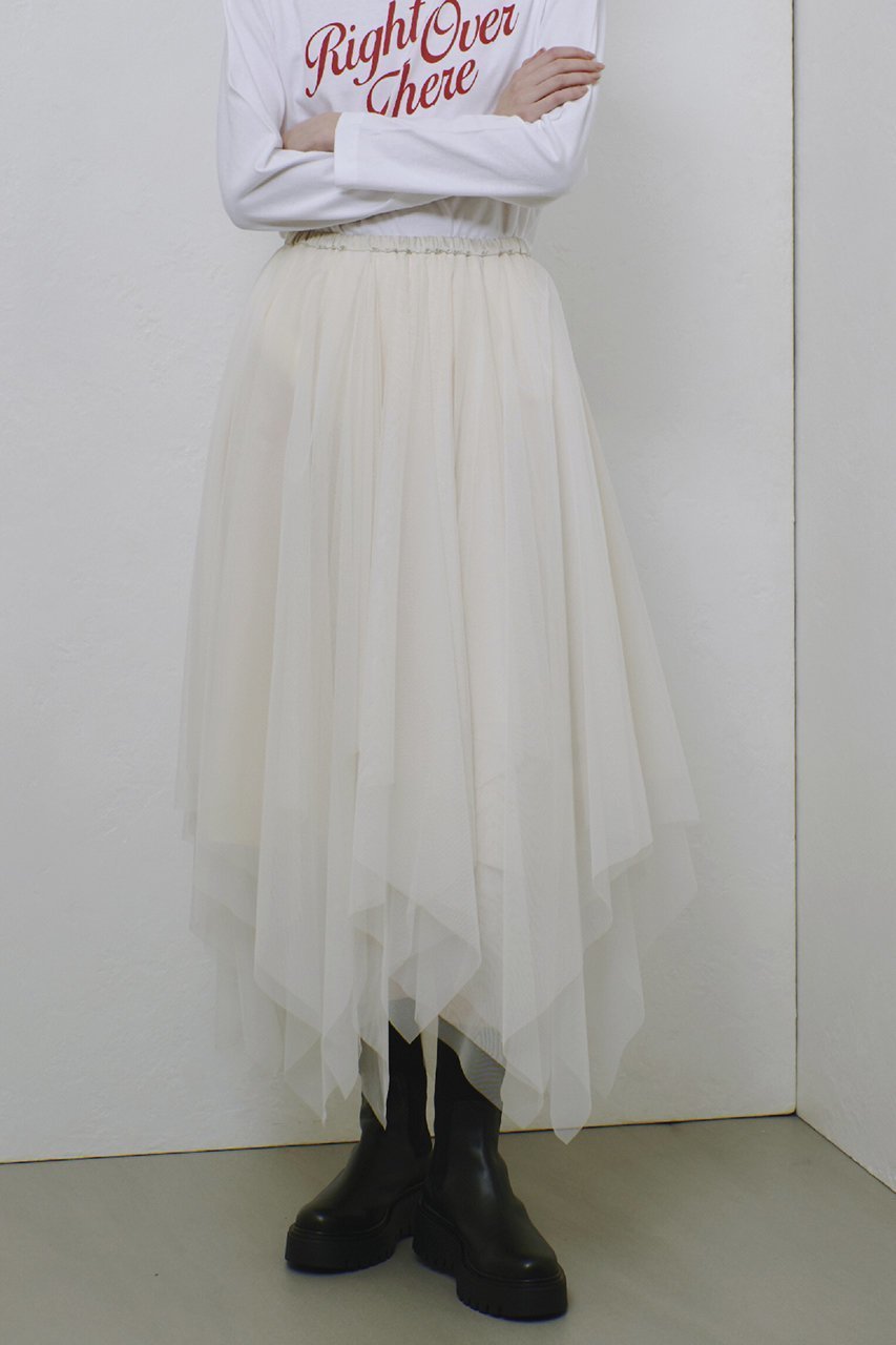 【アルアバイル/allureville】のイレヘムチュールスカート 人気、トレンドファッション・服の通販 founy(ファニー) 　ファッション　Fashion　レディースファッション　Fashion for Women　スカート　Skirts　イレギュラー　Irregular Design　サテン　Satin, Glossy Fabric　シアー　Sheer, See-Through　チュール　Tulip, Tulip Motif　ランダム　Random, Irregular　エレガント 上品　Elegant　other-4|ID: prp329100004214916 ipo3291000000032823564
