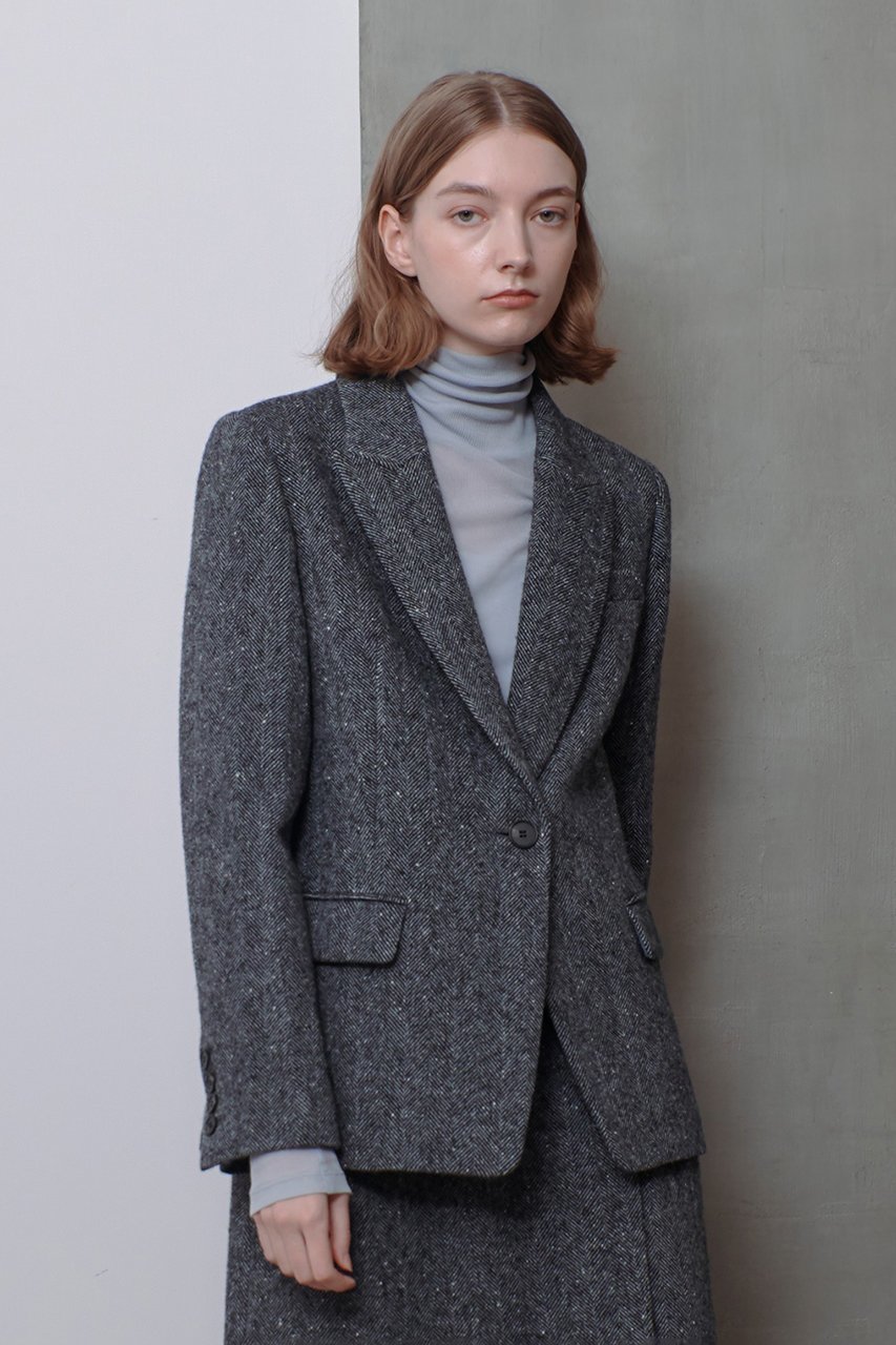 【アルアバイル/allureville】のヘリンボンツイードテーラードジャケット 人気、トレンドファッション・服の通販 founy(ファニー) 　ファッション　Fashion　レディースファッション　Fashion for Women　アウター　Coat / Outerwear Collection　レディースジャケット・軽アウター　Jackets　テーラードジャケット / 通勤・きれいめスタイル　Tailored Jackets & Blazers　おすすめ　Recommended / Our Picks　ウォーム　Warm Fabric　ジャケット　Jacket, Outerwear　マニッシュ　Mannish, Boyish　ヴィンテージ　Vintage Style　 other-1|ID: prp329100004214917 ipo3291000000032942533
