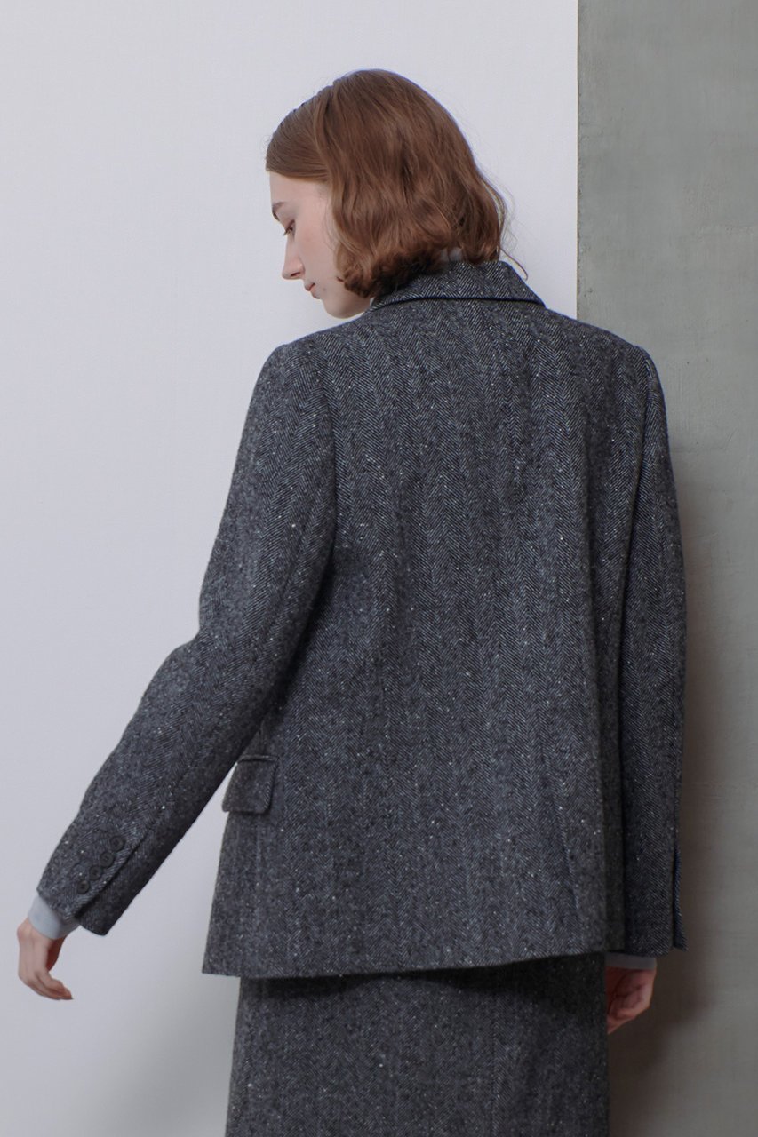 【アルアバイル/allureville】のヘリンボンツイードテーラードジャケット 人気、トレンドファッション・服の通販 founy(ファニー) 　ファッション　Fashion　レディースファッション　Fashion for Women　アウター　Coat / Outerwear Collection　レディースジャケット・軽アウター　Jackets　テーラードジャケット / 通勤・きれいめスタイル　Tailored Jackets & Blazers　おすすめ　Recommended / Our Picks　ウォーム　Warm Fabric　ジャケット　Jacket, Outerwear　マニッシュ　Mannish, Boyish　ヴィンテージ　Vintage Style　other-4|ID: prp329100004214917 ipo3291000000032942569