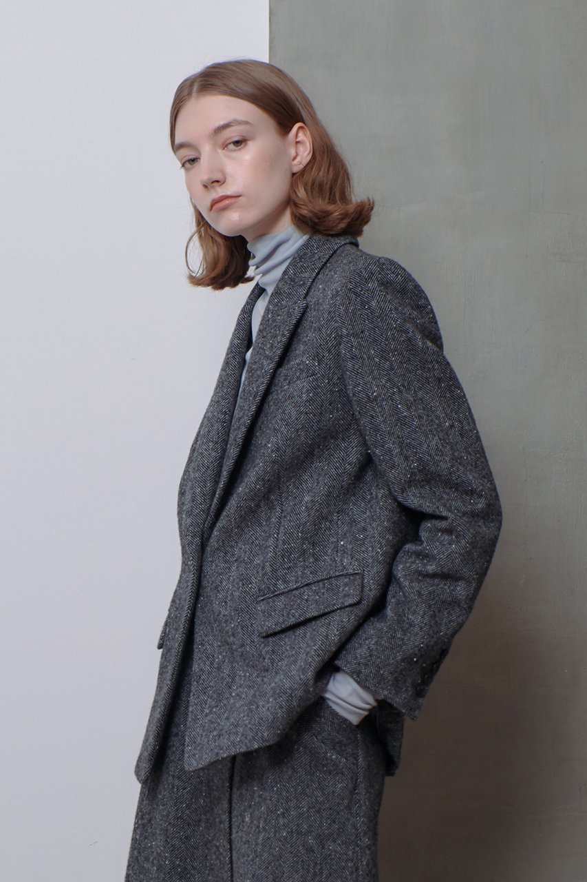 【アルアバイル/allureville】のヘリンボンツイードテーラードジャケット 人気、トレンドファッション・服の通販 founy(ファニー) 　ファッション　Fashion　レディースファッション　Fashion for Women　アウター　Coat / Outerwear Collection　レディースジャケット・軽アウター　Jackets　テーラードジャケット / 通勤・きれいめスタイル　Tailored Jackets & Blazers　おすすめ　Recommended / Our Picks　ウォーム　Warm Fabric　ジャケット　Jacket, Outerwear　マニッシュ　Mannish, Boyish　ヴィンテージ　Vintage Style　other-3|ID: prp329100004214917 ipo3291000000033705404