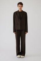 【リムアーク/RIM.ARK】のGabardine stripe PT/パンツ 人気、トレンドファッション・服の通販 founy(ファニー) ファッション Fashion レディースファッション WOMEN パンツ Pants クラシカル Classical クール Cool ストレート Straight マニッシュ Mannish thumbnail ダークブラウン|ID: prp329100004216015 ipo3291000000032377137