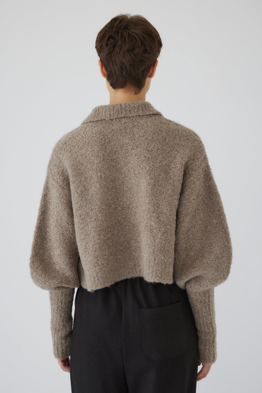 【リムアーク/RIM.ARK】のBoucle short knit/ニット 人気、トレンドファッション・服の通販 founy(ファニー) 　ファッション　Fashion　レディースファッション　Fashion for Women　トップス・カットソー　Cut & Sew Tops　ニット　Knit Tops & Sweaters　カジュアルプルオーバー・ニットトップス　Pullovers & Knit Tops / Casual Pullovers　コンパクト　Compact, Small Size　バランス　Balance, Style Balance　モダン　Modern, Contemporary　A/W・秋冬　Autumn/Winter　軽量　Lightweight, Ultra Light　other-5|ID: prp329100004216016 ipo3291000000032959258
