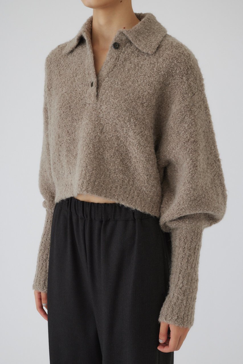 【リムアーク/RIM.ARK】のBoucle short knit/ニット 人気、トレンドファッション・服の通販 founy(ファニー) 　ファッション　Fashion　レディースファッション　Fashion for Women　トップス・カットソー　Cut & Sew Tops　ニット　Knit Tops & Sweaters　カジュアルプルオーバー・ニットトップス　Pullovers & Knit Tops / Casual Pullovers　コンパクト　Compact, Small Size　バランス　Balance, Style Balance　モダン　Modern, Contemporary　A/W・秋冬　Autumn/Winter　軽量　Lightweight, Ultra Light　other-3|ID: prp329100004216016 ipo3291000000036224098