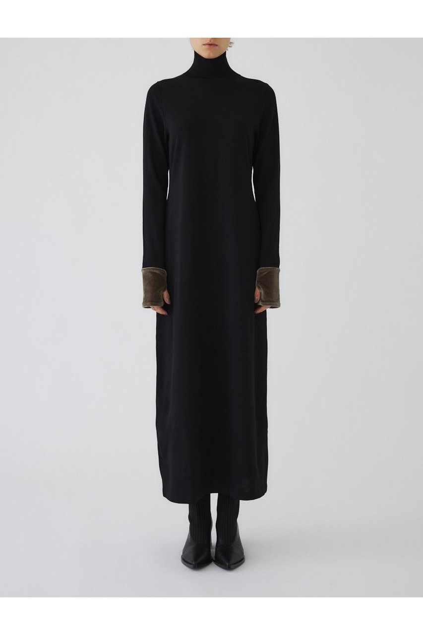 【リムアーク/RIM.ARK】の【11/6 10:00販売開始】Velour cuffs knit dress/ニットドレス 人気、トレンドファッション・服の通販 founy(ファニー) 　ファッション　Fashion　レディースファッション　WOMEN　ワンピース　Dress　ドレス　Party Dresses　チュニック　Tunic　カフス　Cuffs　チュニック　Tunic　ドレス　Dress　ハイネック　High Neck　ベロア　Velor　ロング　Long　NEW・新作・新着・新入荷　New Arrivals　 other-1|ID: prp329100004216022 ipo3291000000029241861