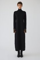【リムアーク/RIM.ARK】のVelour cuffs knit dress/ニットドレス ブラック|ID: prp329100004216022 ipo3291000000032375995