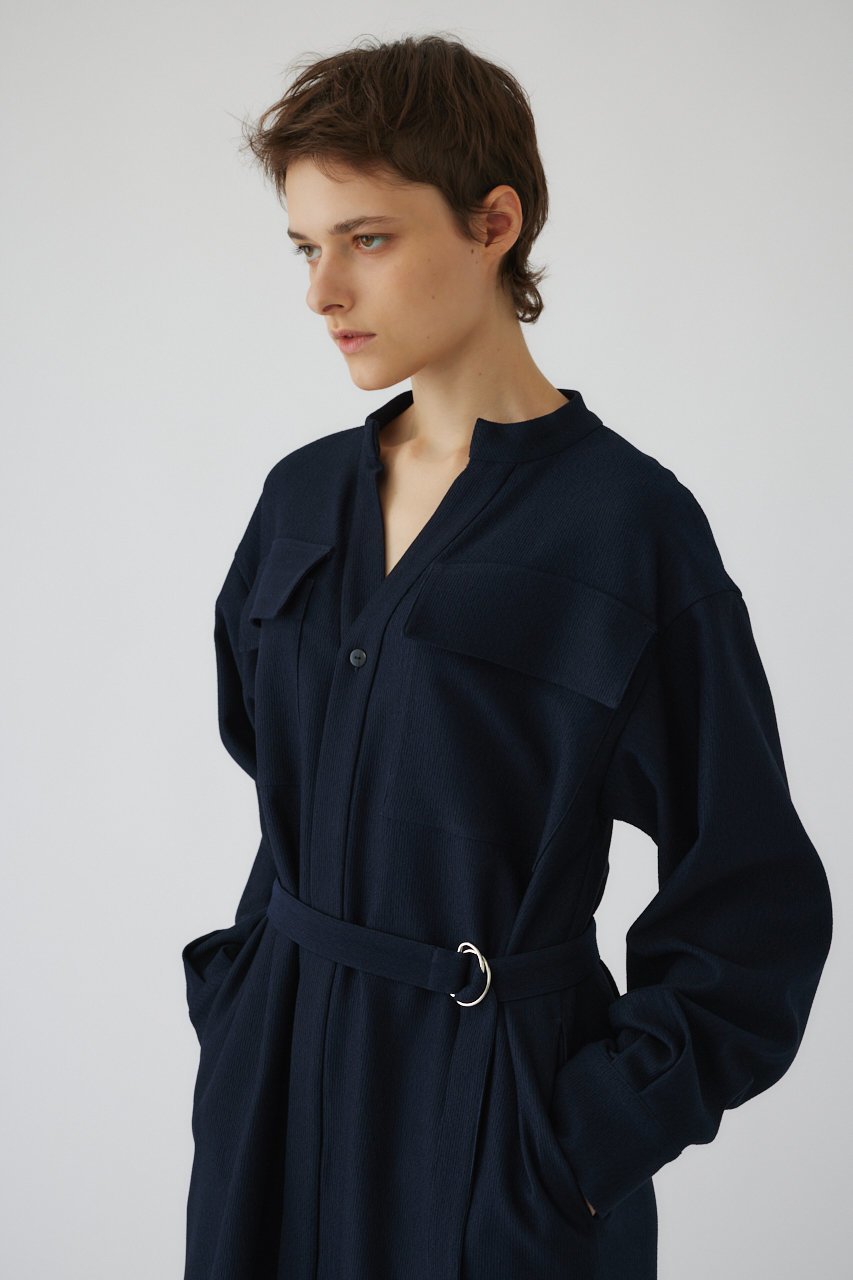 【リムアーク/RIM.ARK】のPique loose shirt OP/シャツワンピース 人気、トレンドファッション・服の通販 founy(ファニー) 　ファッション　Fashion　レディースファッション　Fashion for Women　ワンピース　Dresses　シャツワンピース / 1枚で着映えコーデ　Shirt Dresses　チュニック　Tunic Tops & Dresses　コーデュロイ　Corduroy, Cord Fabric　チュニック　Tunic, Long Top　パターン　Pattern, Design Print　フロント　Front, Front Design　ブラウジング　Blouson Silhouette, Cinched Waist　ポケット　Pocket, Pocket Detail　ルーズ　Loose, Oversized　ロング　Long, Long-Length　羽織　Haori, Light Jacket　other-7|ID: prp329100004216024 ipo3291000000032855795