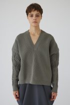 【リムアーク/RIM.ARK】のCable sleeve knit tops/トップス グレージュ|ID: prp329100004216025 ipo3291000000035623129