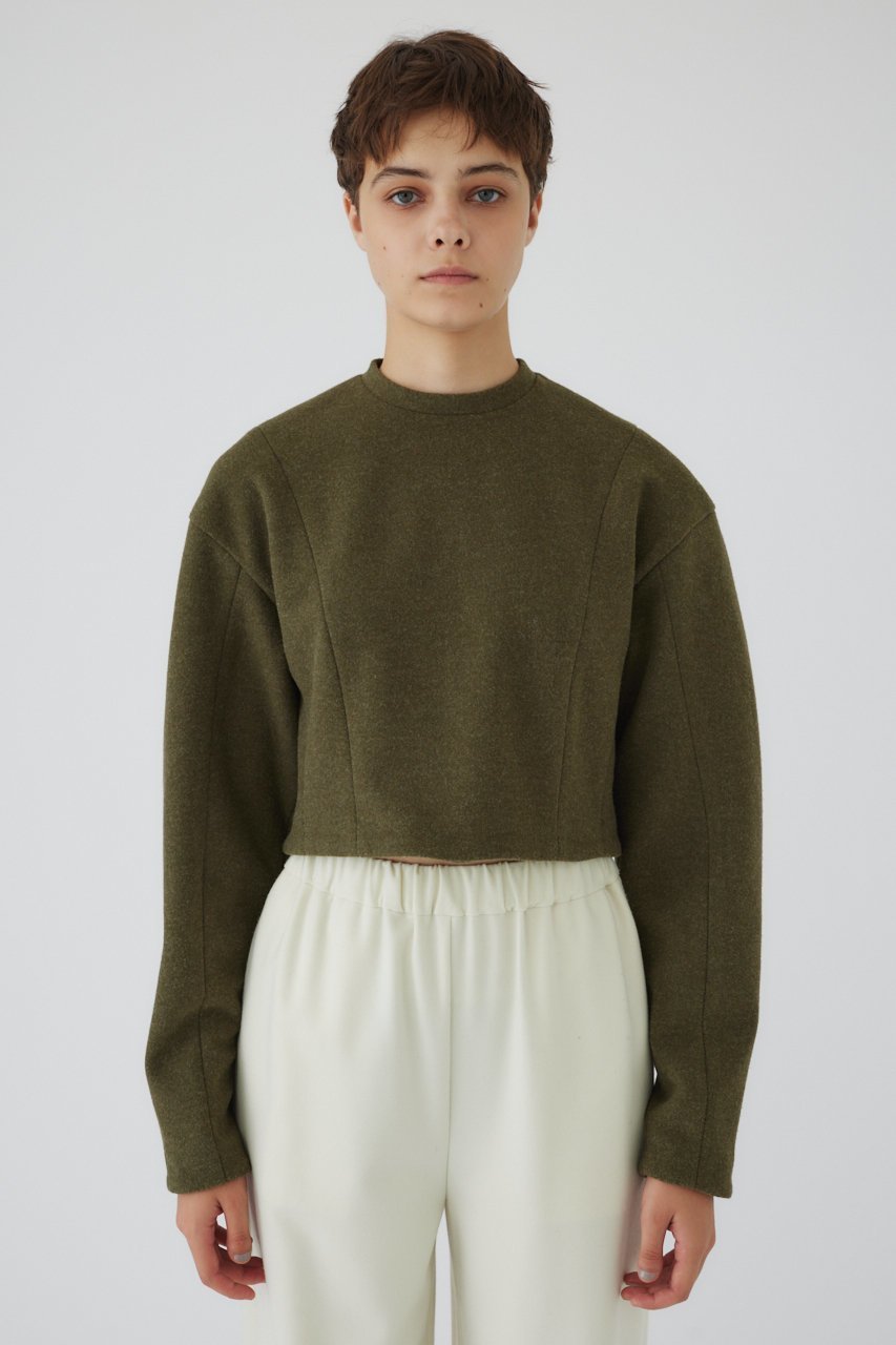 【リムアーク/RIM.ARK】のWarming jersey cropped PO/プルオーバー インテリア・キッズ・メンズ・レディースファッション・服の通販 founy(ファニー) 　ファッション　Fashion　レディースファッション　Fashion for Women　トップス・カットソー　Cut & Sew Tops　シャツ・ブラウス・オフィスカジュアル　Elegant Blouses & Button-Ups　レディースパーカー・カジュアルフーディー　Casual Hoodies & Sweatshirts　ロングTシャツ・Tシャツ　Longline T-Shirts & Tees　カジュアルプルオーバー・ニットトップス　Pullovers & Knit Tops / Casual Pullovers　スウェット・クルーネックトップス　Sweatshirts & Crewnecks / Relaxed Fit Sweat Tops　カットソー・ベーシックTシャツ　Cut-and-Sewn Tops / Stretch Tees & Basics　ショート　Short, Short Length　スタイリッシュ　Stylish, Fashionable　モダン　Modern, Contemporary　A/W・秋冬　Autumn/Winter　カーキ|ID: prp329100004216026 ipo3291000000032841619