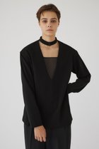 【リムアーク/RIM.ARK】のJK like docking tops/トップス 人気、トレンドファッション・服の通販 founy(ファニー) ファッション Fashion レディースファッション WOMEN トップス・カットソー Tops/Tshirt シャツ/ブラウス Shirts/Blouses スリーブ Sleeve ドレープ Drape ラッセル Russell レース Race ロング Long thumbnail ブラック|ID: prp329100004216027 ipo3291000000032377228