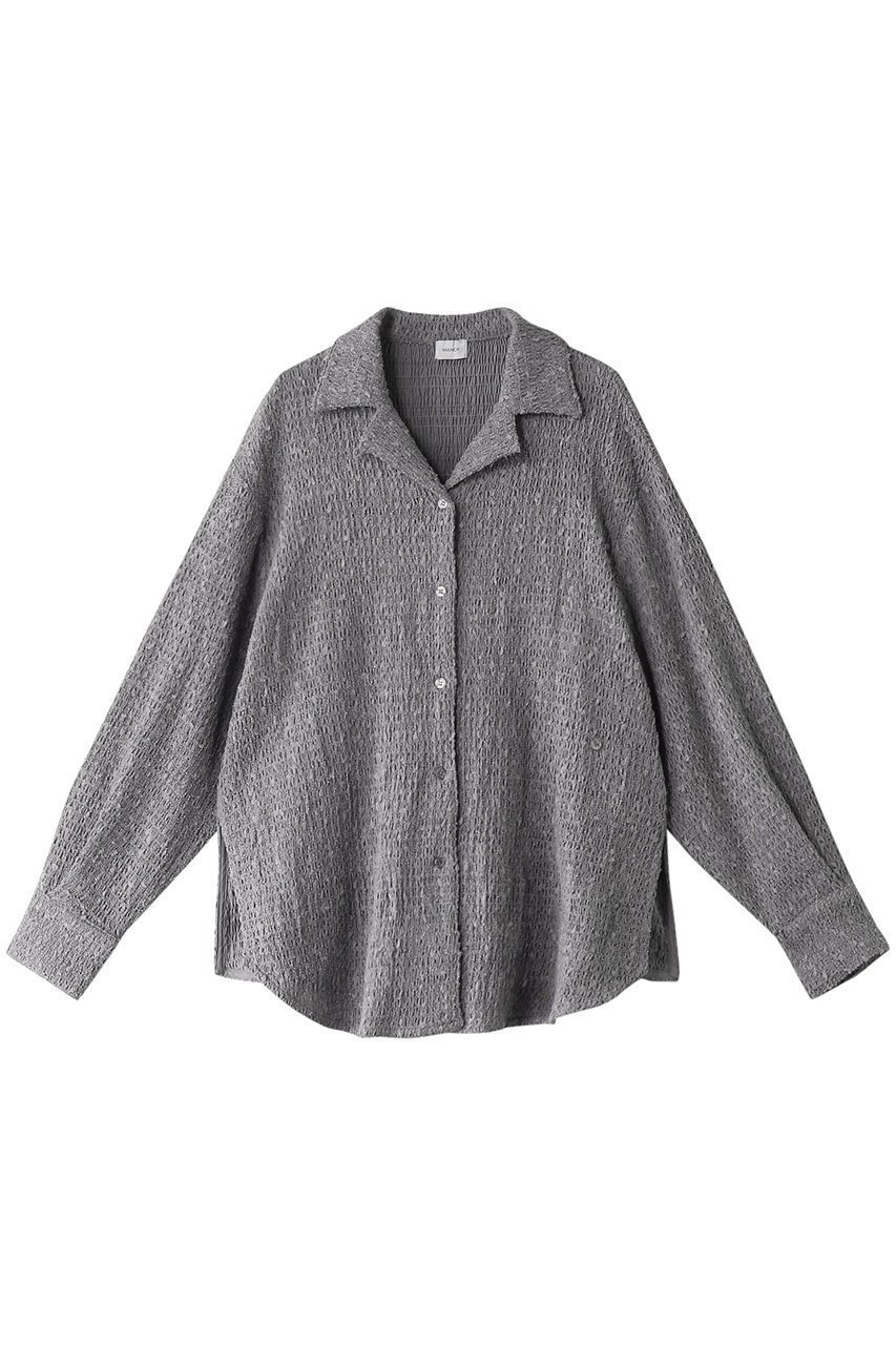 【マノフ/MANOF】のSHIRRING LACE SHIRTS シャツ/ブラウス 人気、トレンドファッション・服の通販 founy(ファニー) 　ファッション　Fashion　レディースファッション　Fashion for Women　トップス・カットソー　Cut & Sew Tops　シャツ・ブラウス・オフィスカジュアル　Elegant Blouses & Button-Ups　シャーリング　Shirring, Ruched　スリーブ　Sleeve, Long Sleeve / Short Sleeve　センター　Center, Center Line　トレンド　Trend, Trending Now　ドレープ　Drape, Draping Fabric　フロント　Front, Front Design　レース　Lace, Lace Fabric　ロング　Long, Long-Length　 other-1|ID: prp329100004216029 ipo3291000000032888089