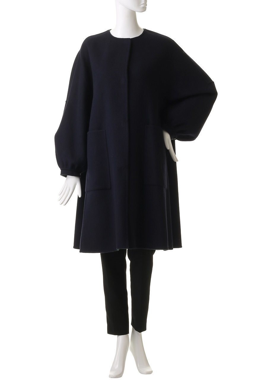 【アドーア/ADORE】のカシミヤ混2TONEリバーノーカラーコート 人気、トレンドファッション・服の通販 founy(ファニー) 　ファッション　Fashion　レディースファッション　WOMEN　アウター　Coat Outerwear　コート　Coats　カシミヤ　Cashmere　ショート　Short　スリーブ　Sleeve　パッチ　Patch　ポケット　Pocket　other-7|ID: prp329100004216038 ipo3291000000031386324