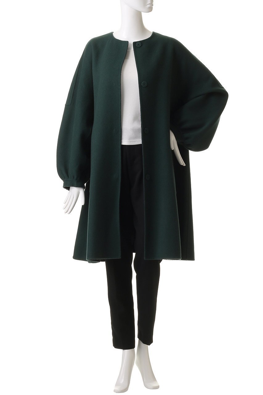 【アドーア/ADORE】のカシミヤ混2TONEリバーノーカラーコート 人気、トレンドファッション・服の通販 founy(ファニー) 　ファッション　Fashion　レディースファッション　WOMEN　アウター　Coat Outerwear　コート　Coats　カシミヤ　Cashmere　ショート　Short　スリーブ　Sleeve　パッチ　Patch　ポケット　Pocket　other-8|ID: prp329100004216038 ipo3291000000031386325
