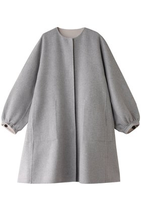 【アドーア/ADORE】 カシミヤ混2TONEリバーノーカラーコート人気、トレンドファッション・服の通販 founy(ファニー) ファッション Fashion レディースファッション Fashion for Women アウター Coat / Outerwear Collection コート・ロングコート・ピーコート Long Coats, Peacoats & More ショート Short, Short Length スリーブ Sleeve, Long Sleeve / Short Sleeve パッチ Patch, Appliqué ポケット Pocket, Pocket Detail |ID:prp329100004216038