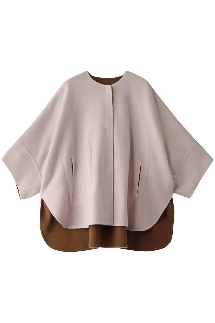 【アドーア/ADORE】のカシミヤ混2TONEリバーノーカラージャケット インテリア・キッズ・メンズ・レディースファッション・服の通販 founy(ファニー) 　ファッション　Fashion　レディースファッション　Fashion for Women　アウター　Coat / Outerwear Collection　レディースジャケット・軽アウター　Jackets　ノーカラージャケット / シンプル上品コーデ　Collarless Jackets　ジャケット　Jacket, Outerwear　スリーブ　Sleeve, Long Sleeve / Short Sleeve　パッチ　Patch, Appliqué　ポケット　Pocket, Pocket Detail　ピンク|ID: prp329100004216039 ipo3291000000032940339