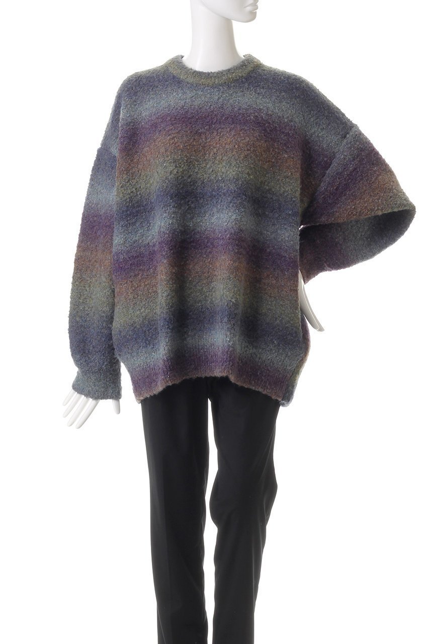 【メゾンスペシャル/MAISON SPECIAL】の【UNISEX】カスリブークレーウォッシャブルプルオーバーニット 人気、トレンドファッション・服の通販 founy(ファニー) 　ファッション　Fashion　レディースファッション　Fashion for Women　トップス・カットソー　Cut & Sew Tops　ニット　Knit Tops & Sweaters　カジュアルプルオーバー・ニットトップス　Pullovers & Knit Tops / Casual Pullovers　ユニセックス　Unisex, Genderless　グラデーション　Gradient, Ombre　バランス　Balance, Style Balance　モコモコ　Fuzzy, Fluffy　今季　This Season, Current Season　A/W・秋冬　Autumn/Winter　other-2|ID: prp329100004216050 ipo3291000000036524836