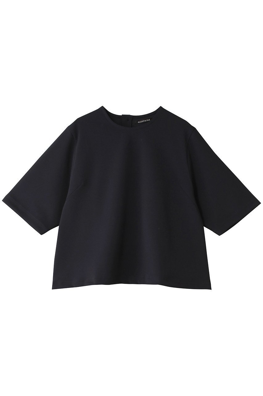 【ミズイロ インド/mizuiro ind】のgeorgette half slv crew neck P/O プルオーバー インテリア・キッズ・メンズ・レディースファッション・服の通販 founy(ファニー) 　ファッション　Fashion　レディースファッション　WOMEN　トップス・カットソー　Tops/Tshirt　シャツ/ブラウス　Shirts/Blouses　プルオーバー　Pullover　なめらか　Smooth　ショート　Short　シンプル　Simple　スリーブ　Sleeve　バランス　Balance　ボトム　Bottom　ロング　Long　NEW・新作・新着・新入荷　New Arrivals　navy|ID: prp329100004216069 ipo3291000000029242011