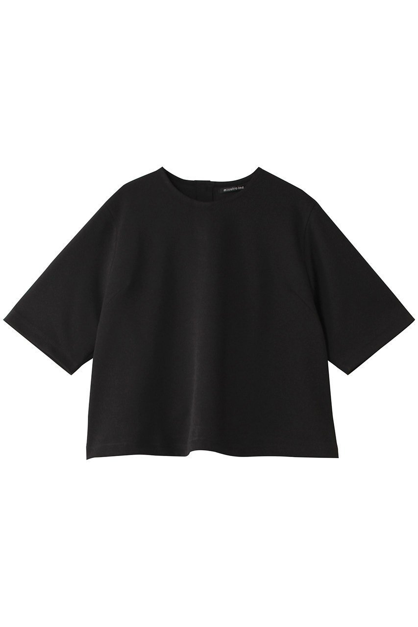 【ミズイロ インド/mizuiro ind】のgeorgette half slv crew neck P/O プルオーバー インテリア・キッズ・メンズ・レディースファッション・服の通販 founy(ファニー) 　ファッション　Fashion　レディースファッション　WOMEN　トップス・カットソー　Tops/Tshirt　シャツ/ブラウス　Shirts/Blouses　プルオーバー　Pullover　なめらか　Smooth　ショート　Short　シンプル　Simple　スリーブ　Sleeve　バランス　Balance　ボトム　Bottom　ロング　Long　NEW・新作・新着・新入荷　New Arrivals　black|ID: prp329100004216069 ipo3291000000029242012