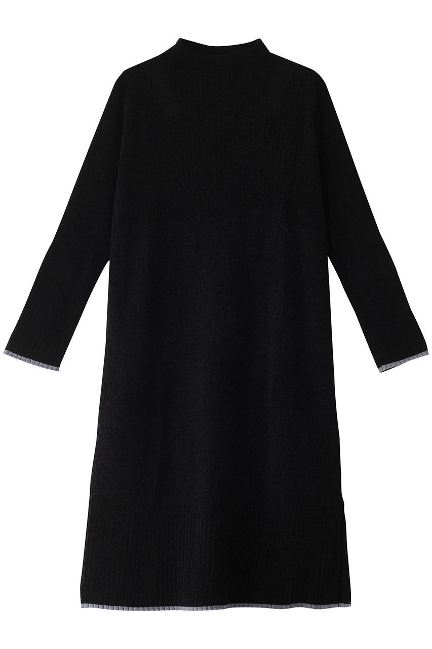 【キッドブルー/KID BLUE】の24リブニットワンピース インテリア・キッズ・メンズ・レディースファッション・服の通販 founy(ファニー) 　ファッション　Fashion　レディースファッション　Fashion for Women　ワンピース　Dresses　ニットワンピース　Knit Dresses　スリーブ　Sleeve, Long Sleeve / Short Sleeve　パジャマ　Pajamas, Sleepwear　リブニット　Rib Knit, Ribbed Knit　リラックス　Relax, Relaxed Fit　ロング　Long, Long-Length　A/W・秋冬　Autumn/Winter　ブラック|ID: prp329100004216087 ipo3291000000032834768
