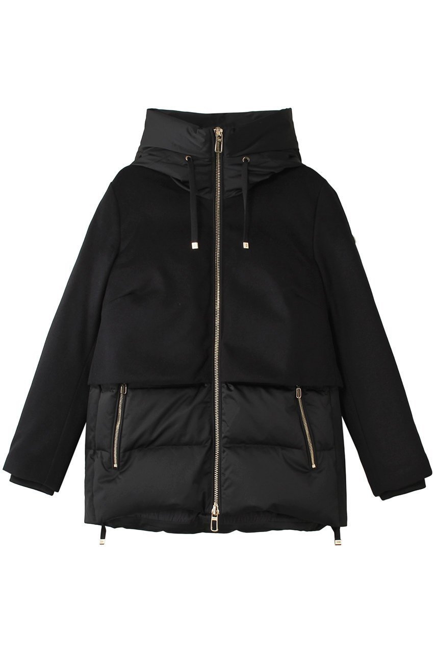 【デュノ/DUNO】のJULIA フーディー ミドルダウン インテリア・キッズ・メンズ・レディースファッション・服の通販 founy(ファニー) 　ファッション　Fashion　レディースファッション　Fashion for Women　アウター　Coat / Outerwear Collection　コート・ロングコート・ピーコート　Long Coats, Peacoats & More　ダウン　Down, Puffer　ミドル　Middle Length, Mid Height　ブラック|ID: prp329100004216097 ipo3291000000032930576