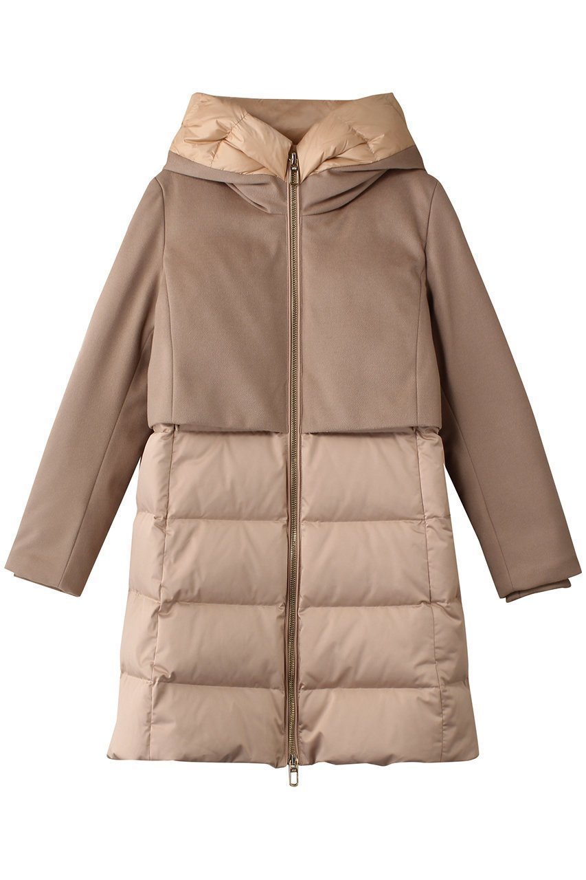 【デュノ/DUNO】のBALLON X フーディー ミドルダウン インテリア・キッズ・メンズ・レディースファッション・服の通販 founy(ファニー) 　ファッション　Fashion　レディースファッション　Fashion for Women　アウター　Coat / Outerwear Collection　コート・ロングコート・ピーコート　Long Coats, Peacoats & More　なめらか　Smooth, Silky Texture　ダウン　Down, Puffer　ミドル　Middle Length, Mid Height　ラグジュアリー　Luxury, Elegant　エレガント 上品　Elegant　ライトキャメル|ID: prp329100004216100 ipo3291000000032929386