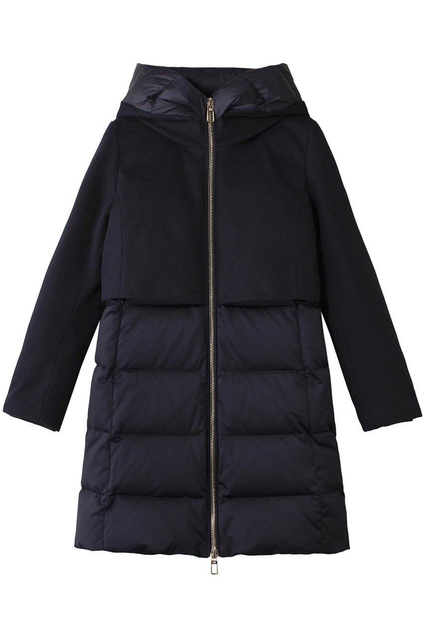 【デュノ/DUNO】のBALLON X フーディー ミドルダウン インテリア・キッズ・メンズ・レディースファッション・服の通販 founy(ファニー) 　ファッション　Fashion　レディースファッション　Fashion for Women　アウター　Coat / Outerwear Collection　コート・ロングコート・ピーコート　Long Coats, Peacoats & More　なめらか　Smooth, Silky Texture　ダウン　Down, Puffer　ミドル　Middle Length, Mid Height　ラグジュアリー　Luxury, Elegant　エレガント 上品　Elegant　ネイビー|ID: prp329100004216100 ipo3291000000032929397