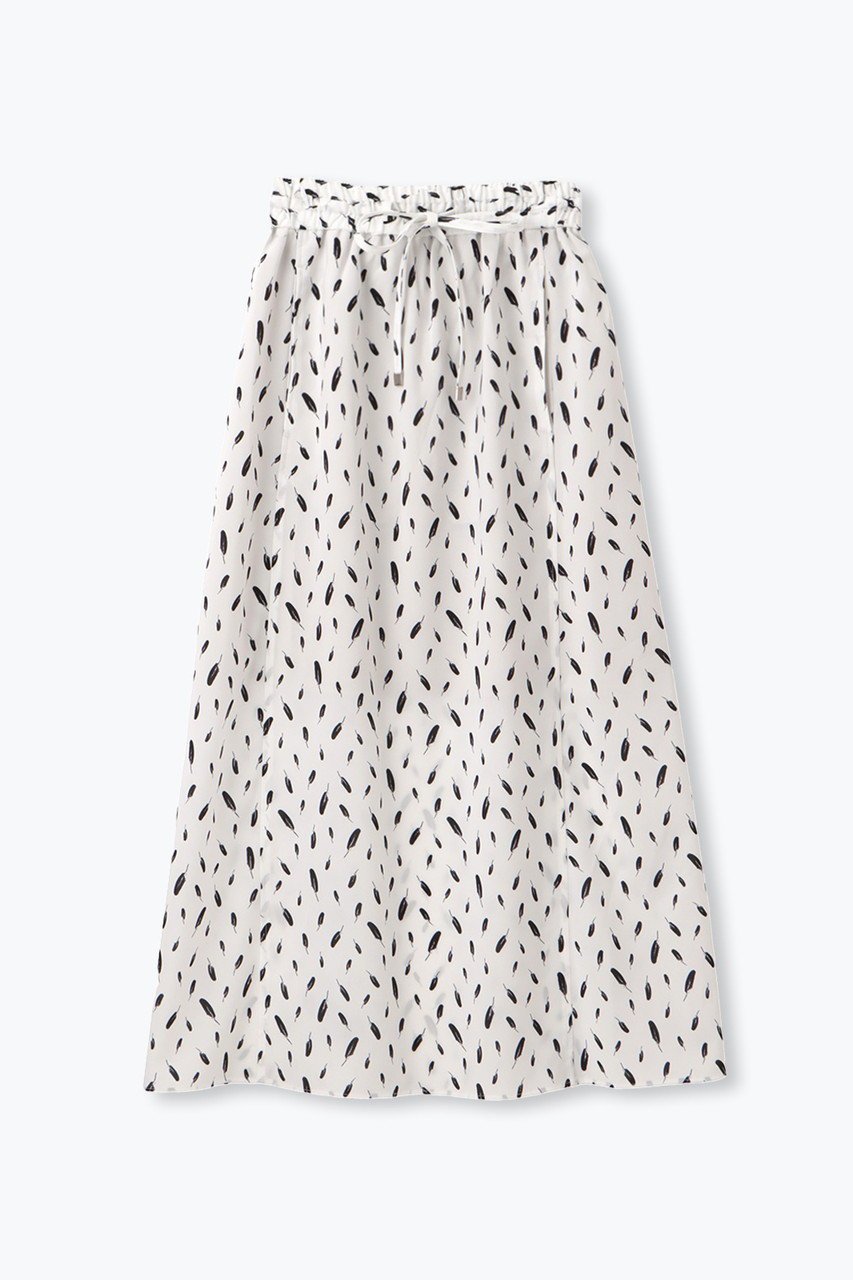 【レリル/lelill】のイージーフレアーSK インテリア・キッズ・メンズ・レディースファッション・服の通販 founy(ファニー) 　ファッション　Fashion　レディースファッション　Fashion for Women　スカート　Skirts　ロングスカート　Long Skirts / Maxi & Midi Skirts　スリット　Slit, Slit Detail　ビンテージ　Vintage, Retro Style　フェザー　Feather, Feather Detail　フレア　Flare, Flared　モチーフ　Motif, Design Theme　ロング　Long, Long-Length　定番　Standard, Basic Item　オフホワイト|ID: prp329100004217336 ipo3291000000035559594