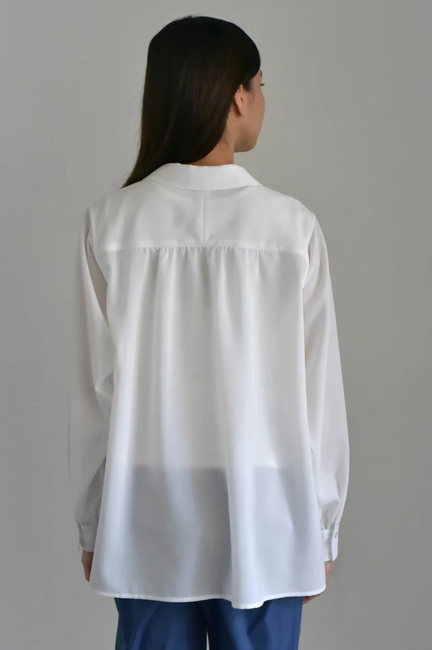 【レリル/lelill】のテーラードシアーシャツ 人気、トレンドファッション・服の通販 founy(ファニー) 　ファッション　Fashion　レディースファッション　Fashion for Women　トップス・カットソー　Cut & Sew Tops　シャツ・ブラウス・オフィスカジュアル　Elegant Blouses & Button-Ups　ジャケット　Jacket, Outerwear　スリーブ　Sleeve, Long Sleeve / Short Sleeve　デスク　Desk, Work Desk　ロング　Long, Long-Length　ワーク　Workwear, Utility Style　羽織　Haori, Light Jacket　other-3|ID: prp329100004217337 ipo3291000000032840897