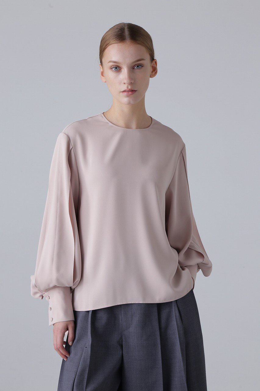 【アドーア/ADORE】のコンパクトサテンブラウス 人気、トレンドファッション・服の通販 founy(ファニー) 　ファッション　Fashion　レディースファッション　Fashion for Women　トップス・カットソー　Cut & Sew Tops　シャツ・ブラウス・オフィスカジュアル　Elegant Blouses & Button-Ups　インナー　Innerwear　サテン　Satin, Glossy Fabric　シンプル　Simple, Minimal　スリーブ　Sleeve, Long Sleeve / Short Sleeve　ドレープ　Drape, Draping Fabric　ボトム　Bottoms, Lower Wear　ロング　Long, Long-Length　other-3|ID: prp329100004217356 ipo3291000000033725297