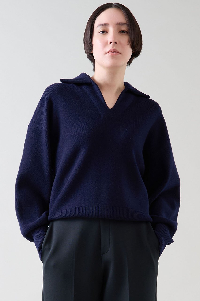【マルティニーク/martinique】のメリノウールスキッパー 人気、トレンドファッション・服の通販 founy(ファニー) 　ファッション　Fashion　レディースファッション　Fashion for Women　トップス・カットソー　Cut & Sew Tops　ニット　Knit Tops & Sweaters　カジュアルプルオーバー・ニットトップス　Pullovers & Knit Tops / Casual Pullovers　おすすめ　Recommended / Our Picks　スキッパー　Skipper, Open Collar　タートル　Turtleneck, Turtle Collar　トレンド　Trend, Trending Now　フェミニン　Feminine, Girly　今季　This Season, Current Season　 other-1|ID: prp329100004217363 ipo3291000000032964477