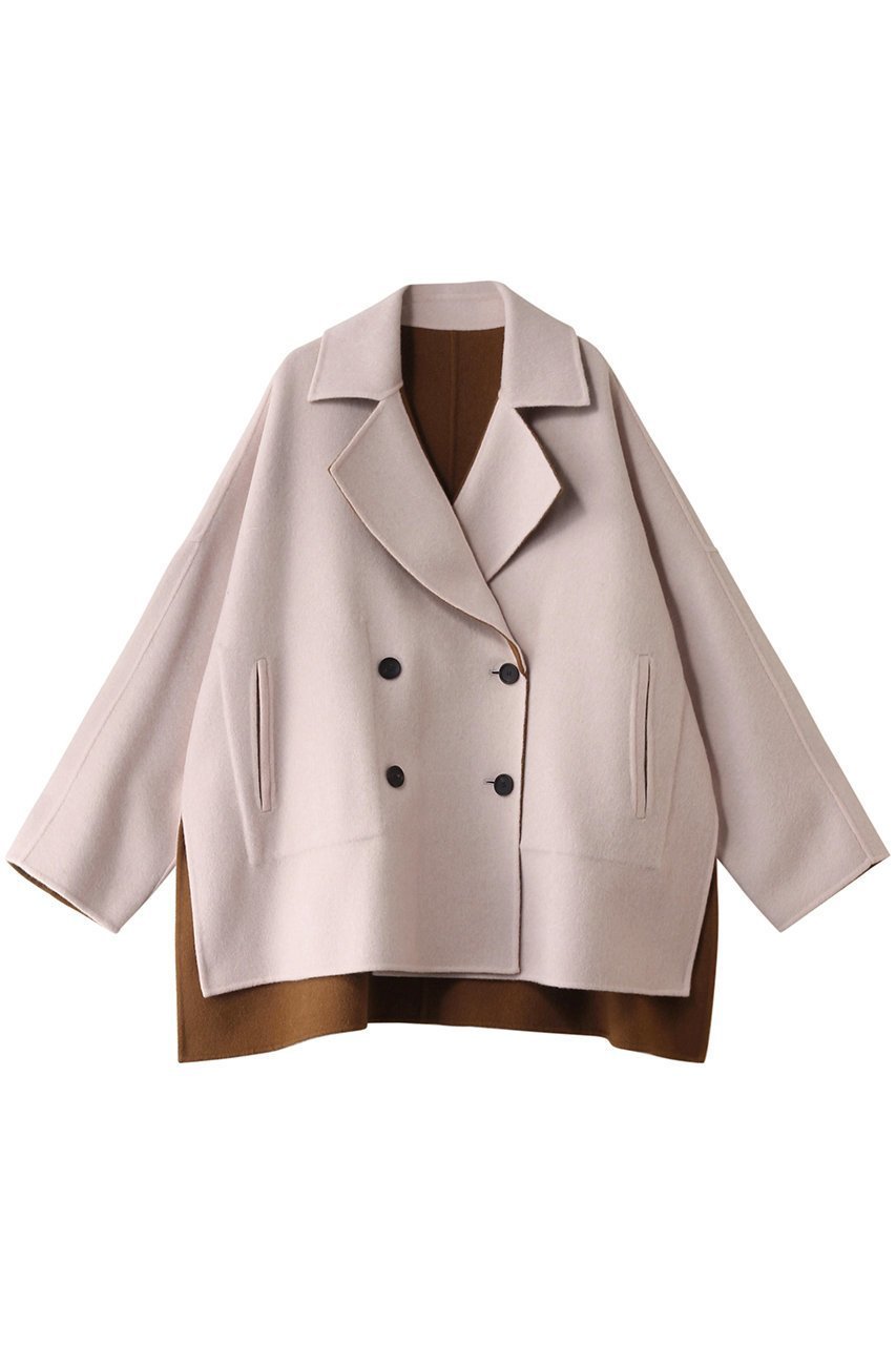 【アドーア/ADORE】のカシミヤ混2TONEリバーコート インテリア・キッズ・メンズ・レディースファッション・服の通販 founy(ファニー) 　ファッション　Fashion　レディースファッション　Fashion for Women　アウター　Coat / Outerwear Collection　コート・ロングコート・ピーコート　Long Coats, Peacoats & More　カッティング　Cutting Detail　ショルダー　Shoulder, Shoulder Strap　ショート　Short, Short Length　ドロップ　Drop Shoulder, Dropped Style　バランス　Balance, Style Balance　ファブリック　Fabric, Textile　リバーシブル　Reversible, Two-Sided　ピンク|ID: prp329100004217380 ipo3291000000032944386