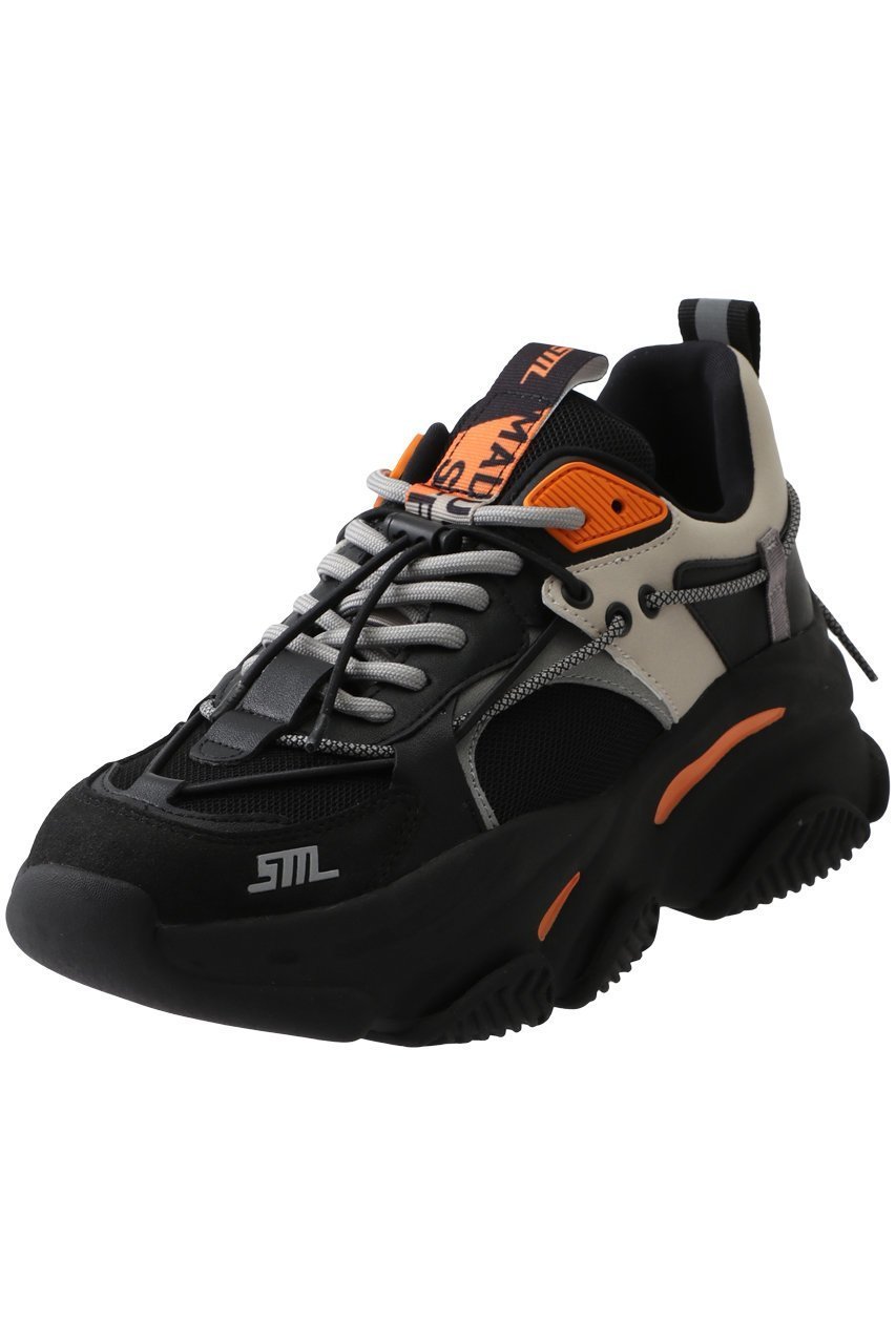 【スティーブマデン/STEVE MADDEN】のVAULT 2 ダブルレース厚底スニーカー インテリア・キッズ・メンズ・レディースファッション・服の通販 founy(ファニー) 　ファッション　Fashion　レディースファッション　Fashion for Women　スニーカー　Sneakers, Trainers　スポーティ　Sporty, Casual Athletic　ダブル　Double, Double-Breasted　レース　Lace, Lace Fabric　厚底　Platform Shoes　ブラック/オレンジ|ID: prp329100004217387 ipo3291000000032875871
