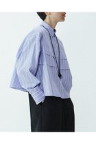 【プレインピープル/PLAIN PEOPLE】のコットンブロードクロップドシャツ 人気、トレンドファッション・服の通販 founy(ファニー) ファッション Fashion レディースファッション WOMEN トップス・カットソー Tops/Tshirt シャツ/ブラウス Shirts/Blouses クロップド Cropped スリーブ Sleeve フロント Front ブロード Broad ロング Long NEW・新作・新着・新入荷 New Arrivals 羽織 Haori thumbnail ブルーストライプ|ID: prp329100004217398 ipo3291000000029253300