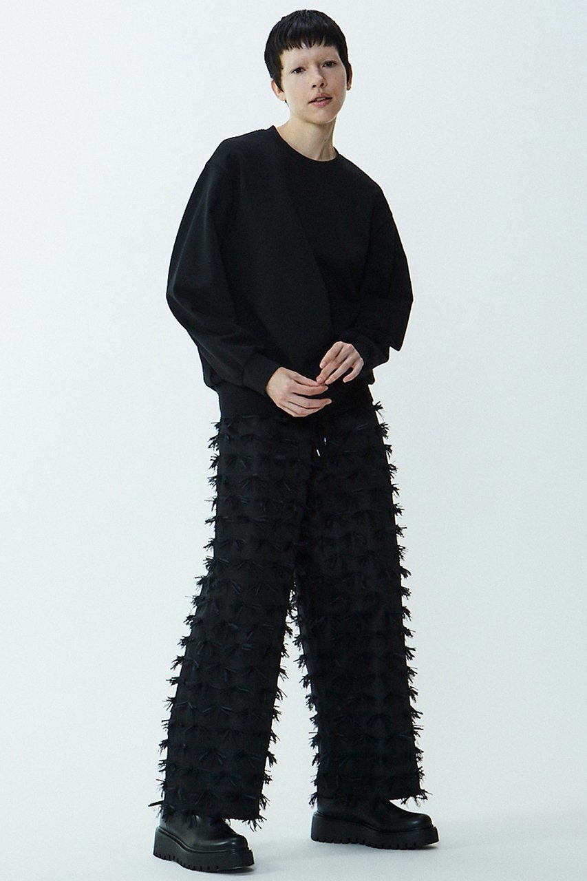 【プレインピープル/PLAIN PEOPLE】のカットテープジャガードイージーパンツ 人気、トレンドファッション・服の通販 founy(ファニー) 　ファッション　Fashion　レディースファッション　Fashion for Women　パンツ　Pants & Trousers　おすすめ　Recommended / Our Picks　ジャカード／ジャガード　Jacquard, Woven Pattern　スウェット / スエット　Sweatshirt, Sweatwear　タフタ　Taffeta, Structured Fabric　ダウン　Down, Puffer　フリンジ　Fringe, Tassel　年末　Year-end　other-5|ID: prp329100004217402 ipo3291000000032924588