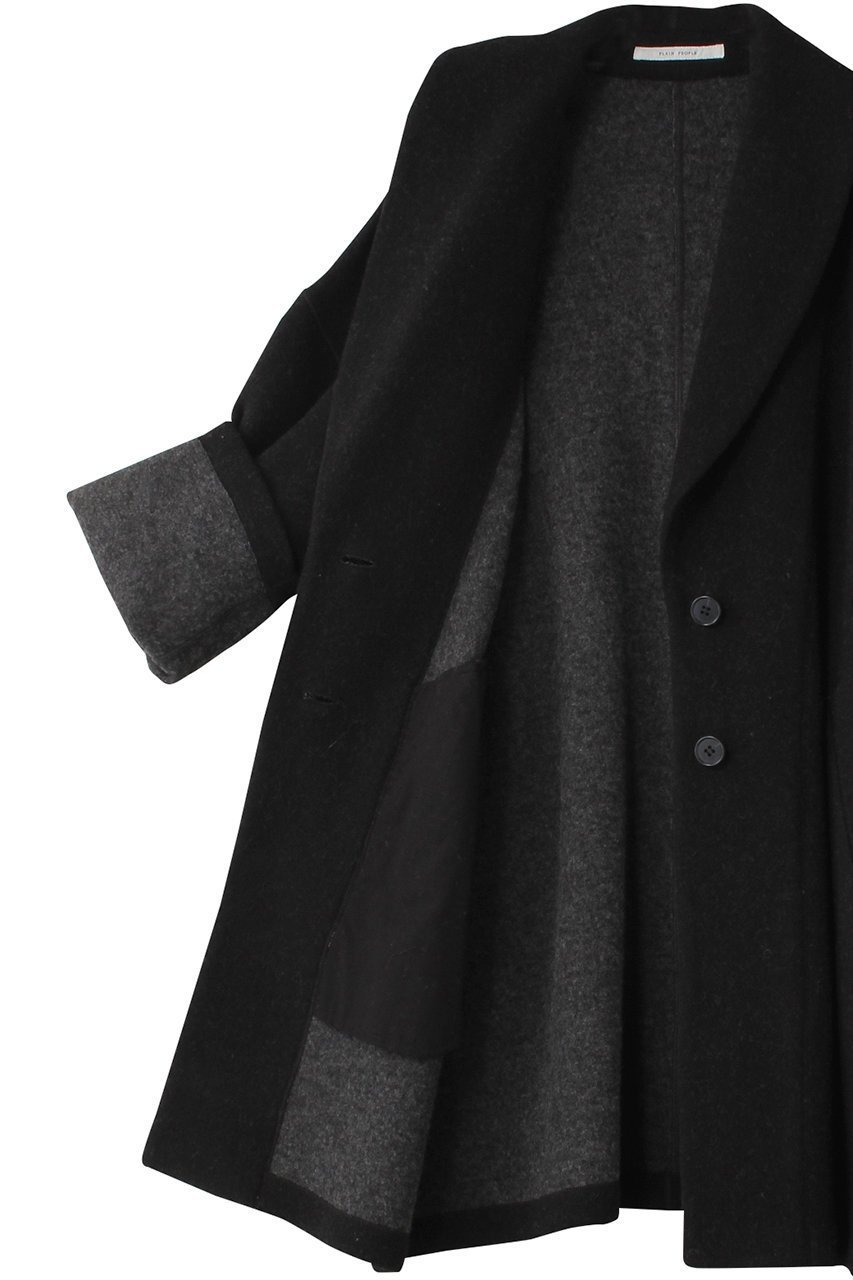 【プレインピープル/PLAIN PEOPLE】のジロンラムジャージミドルコート 人気、トレンドファッション・服の通販 founy(ファニー) 　ファッション　Fashion　レディースファッション　Fashion for Women　アウター　Coat / Outerwear Collection　コート・ロングコート・ピーコート　Long Coats, Peacoats & More　ドレープ　Drape, Draping Fabric　パターン　Pattern, Design Print　ミドル　Middle Length, Mid Height　リラックス　Relax, Relaxed Fit　ロング　Long, Long-Length　other-6|ID: prp329100004217405 ipo3291000000035580275