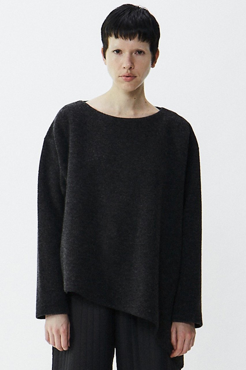 【プレインピープル/PLAIN PEOPLE】のウールダブルジャージイレギュラーヘムプルオーバー 人気、トレンドファッション・服の通販 founy(ファニー) 　ファッション　Fashion　レディースファッション　Fashion for Women　トップス・カットソー　Cut & Sew Tops　シャツ・ブラウス・オフィスカジュアル　Elegant Blouses & Button-Ups　ロングTシャツ・Tシャツ　Longline T-Shirts & Tees　カジュアルプルオーバー・ニットトップス　Pullovers & Knit Tops / Casual Pullovers　カットソー・ベーシックTシャツ　Cut-and-Sewn Tops / Stretch Tees & Basics　おすすめ　Recommended / Our Picks　イレギュラーヘム　Irregular Hem　ウォーム　Warm Fabric　スリーブ　Sleeve, Long Sleeve / Short Sleeve　セットアップ　Set-Up, Coordinated Outfit　ロング　Long, Long-Length　長袖　Long Sleeve, Full Sleeve　 other-1|ID: prp329100004217407 ipo3291000000032890303