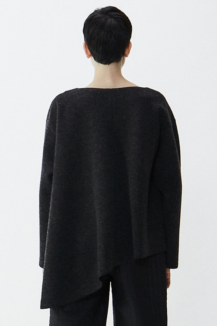 【プレインピープル/PLAIN PEOPLE】のウールダブルジャージイレギュラーヘムプルオーバー 人気、トレンドファッション・服の通販 founy(ファニー) 　ファッション　Fashion　レディースファッション　Fashion for Women　トップス・カットソー　Cut & Sew Tops　シャツ・ブラウス・オフィスカジュアル　Elegant Blouses & Button-Ups　ロングTシャツ・Tシャツ　Longline T-Shirts & Tees　カジュアルプルオーバー・ニットトップス　Pullovers & Knit Tops / Casual Pullovers　カットソー・ベーシックTシャツ　Cut-and-Sewn Tops / Stretch Tees & Basics　おすすめ　Recommended / Our Picks　イレギュラーヘム　Irregular Hem　ウォーム　Warm Fabric　スリーブ　Sleeve, Long Sleeve / Short Sleeve　セットアップ　Set-Up, Coordinated Outfit　ロング　Long, Long-Length　長袖　Long Sleeve, Full Sleeve　other-3|ID: prp329100004217407 ipo3291000000032890314