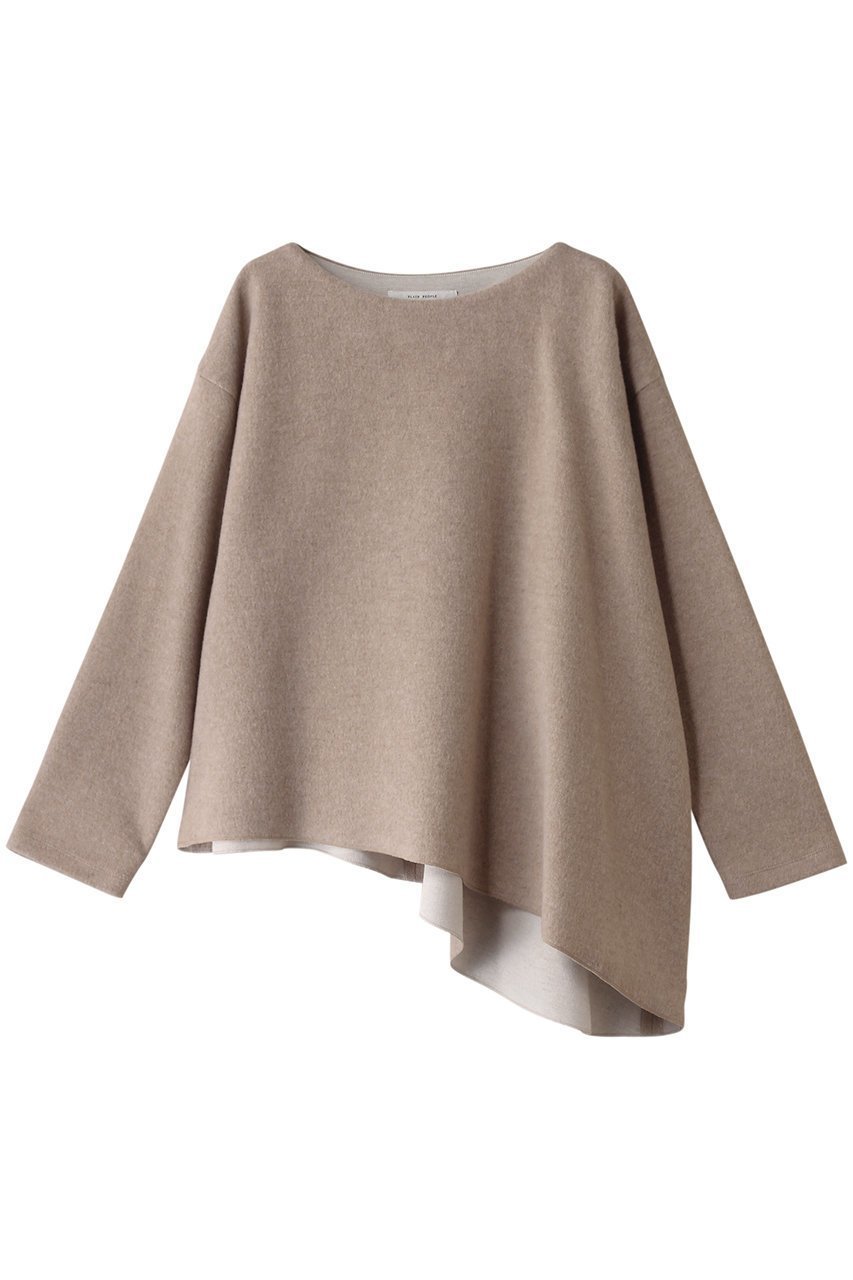 【プレインピープル/PLAIN PEOPLE】のウールダブルジャージイレギュラーヘムプルオーバー 人気、トレンドファッション・服の通販 founy(ファニー) 　ファッション　Fashion　レディースファッション　Fashion for Women　トップス・カットソー　Cut & Sew Tops　シャツ・ブラウス・オフィスカジュアル　Elegant Blouses & Button-Ups　ロングTシャツ・Tシャツ　Longline T-Shirts & Tees　カジュアルプルオーバー・ニットトップス　Pullovers & Knit Tops / Casual Pullovers　カットソー・ベーシックTシャツ　Cut-and-Sewn Tops / Stretch Tees & Basics　おすすめ　Recommended / Our Picks　イレギュラーヘム　Irregular Hem　ウォーム　Warm Fabric　スリーブ　Sleeve, Long Sleeve / Short Sleeve　セットアップ　Set-Up, Coordinated Outfit　ロング　Long, Long-Length　長袖　Long Sleeve, Full Sleeve　 other-1|ID: prp329100004217407 ipo3291000000035639996