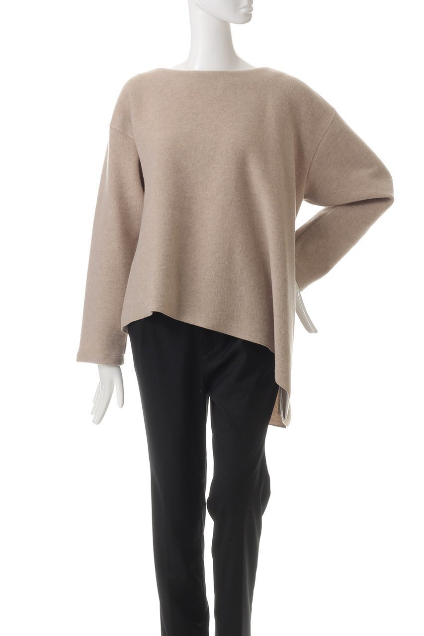 【プレインピープル/PLAIN PEOPLE】のウールダブルジャージイレギュラーヘムプルオーバー 人気、トレンドファッション・服の通販 founy(ファニー) 　ファッション　Fashion　レディースファッション　Fashion for Women　トップス・カットソー　Cut & Sew Tops　シャツ・ブラウス・オフィスカジュアル　Elegant Blouses & Button-Ups　ロングTシャツ・Tシャツ　Longline T-Shirts & Tees　カジュアルプルオーバー・ニットトップス　Pullovers & Knit Tops / Casual Pullovers　カットソー・ベーシックTシャツ　Cut-and-Sewn Tops / Stretch Tees & Basics　おすすめ　Recommended / Our Picks　イレギュラーヘム　Irregular Hem　ウォーム　Warm Fabric　スリーブ　Sleeve, Long Sleeve / Short Sleeve　セットアップ　Set-Up, Coordinated Outfit　ロング　Long, Long-Length　長袖　Long Sleeve, Full Sleeve　other-2|ID: prp329100004217407 ipo3291000000035639998