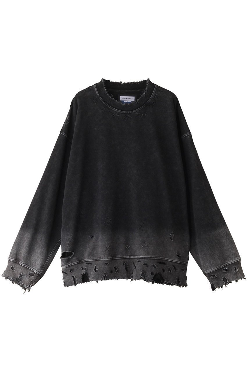 【メゾンスペシャル/MAISON SPECIAL】の【UNISEX】デストロイ加工スウェットプライムオーバーPO 人気、トレンドファッション・服の通販 founy(ファニー) 　ファッション　Fashion　レディースファッション　Fashion for Women　トップス・カットソー　Cut & Sew Tops　シャツ・ブラウス・オフィスカジュアル　Elegant Blouses & Button-Ups　レディースパーカー・カジュアルフーディー　Casual Hoodies & Sweatshirts　ロングTシャツ・Tシャツ　Longline T-Shirts & Tees　スウェット・クルーネックトップス　Sweatshirts & Crewnecks / Relaxed Fit Sweat Tops　カットソー・ベーシックTシャツ　Cut-and-Sewn Tops / Stretch Tees & Basics　ユニセックス　Unisex, Genderless　ダメージ　Distressed, Destroyed　A/W・秋冬　Autumn/Winter　 other-1|ID: prp329100004217412 ipo3291000000032892882