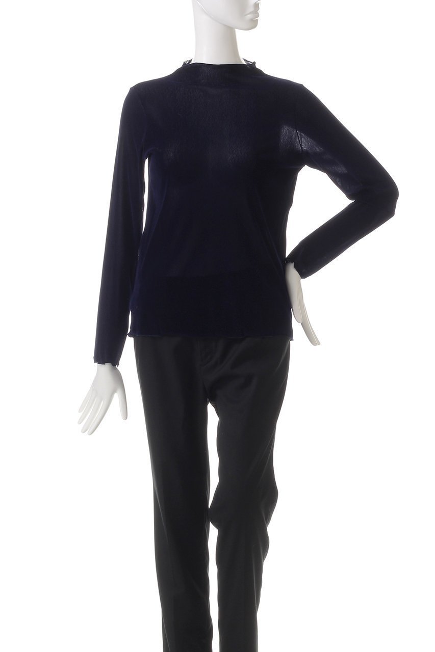 【アナイ/ANAYI】のチュールフロッキープルオーバー 人気、トレンドファッション・服の通販 founy(ファニー) 　ファッション　Fashion　レディースファッション　Fashion for Women　トップス・カットソー　Cut & Sew Tops　シャツ・ブラウス・オフィスカジュアル　Elegant Blouses & Button-Ups　ロングTシャツ・Tシャツ　Longline T-Shirts & Tees　カジュアルプルオーバー・ニットトップス　Pullovers & Knit Tops / Casual Pullovers　カットソー・ベーシックTシャツ　Cut-and-Sewn Tops / Stretch Tees & Basics　シアー　Sheer, See-Through　スリーブ　Sleeve, Long Sleeve / Short Sleeve　チュール　Tulip, Tulip Motif　ボトルネック　Bottle Neck, Mock Neck　ロング　Long, Long-Length　エレガント 上品　Elegant　other-2|ID: prp329100004217417 ipo3291000000035343441