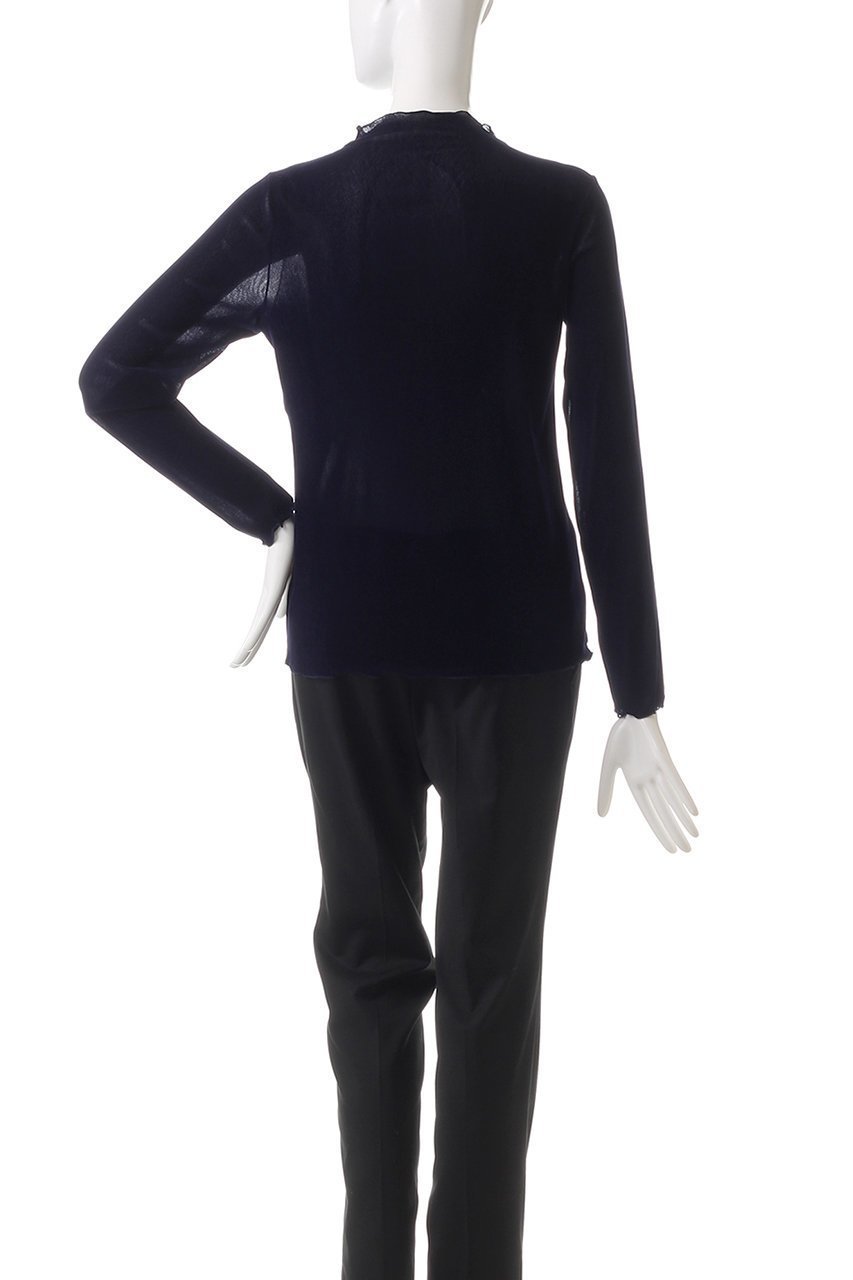 【アナイ/ANAYI】のチュールフロッキープルオーバー 人気、トレンドファッション・服の通販 founy(ファニー) 　ファッション　Fashion　レディースファッション　Fashion for Women　トップス・カットソー　Cut & Sew Tops　シャツ・ブラウス・オフィスカジュアル　Elegant Blouses & Button-Ups　ロングTシャツ・Tシャツ　Longline T-Shirts & Tees　カジュアルプルオーバー・ニットトップス　Pullovers & Knit Tops / Casual Pullovers　カットソー・ベーシックTシャツ　Cut-and-Sewn Tops / Stretch Tees & Basics　シアー　Sheer, See-Through　スリーブ　Sleeve, Long Sleeve / Short Sleeve　チュール　Tulip, Tulip Motif　ボトルネック　Bottle Neck, Mock Neck　ロング　Long, Long-Length　エレガント 上品　Elegant　other-4|ID: prp329100004217417 ipo3291000000035343445