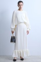 【カオス/Chaos】のフィオジョーゼットスカート 人気、トレンドファッション・服の通販 founy(ファニー) ファッション Fashion レディースファッション Fashion for Women スカート Skirts ロングスカート Long Skirts / Maxi & Midi Skirts カットソー Cut and Sewn Top ギャザー Gathered, Ruffled ロング Long, Long-Length 再入荷 Restock / Back in Stock thumbnail アイボリー|ID: prp329100004217418 ipo3291000000032823159